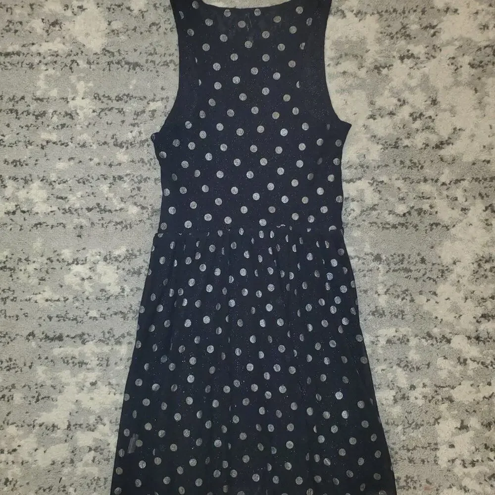 Free People | Black Polka Dot Reversible Skater Dress || XS || EUC